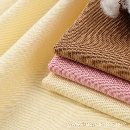 Fireproof Acrylic Knitted Ribbed Fabric for Women's Clothing